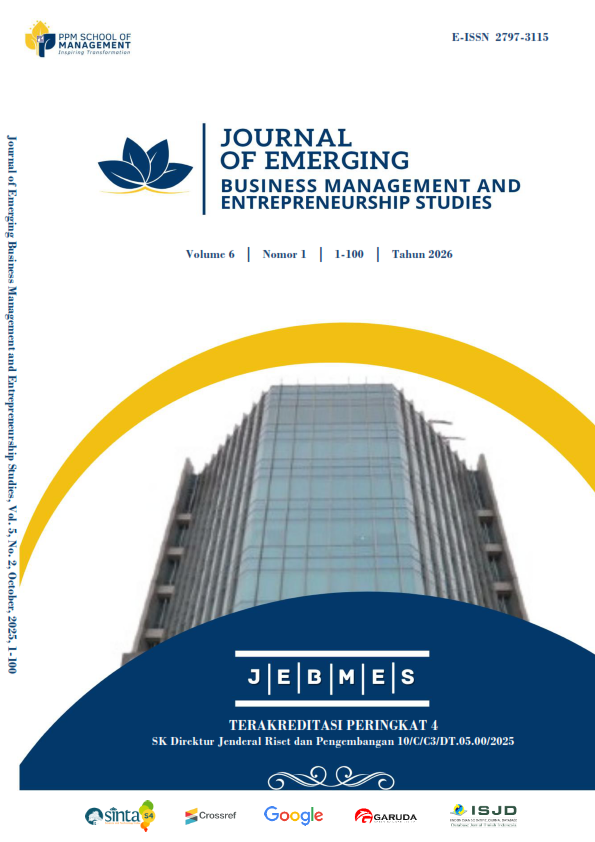 					View Vol. 6 No. 1 (2026): Journal of Emerging Business Management and Entrepreneurship Studies
				