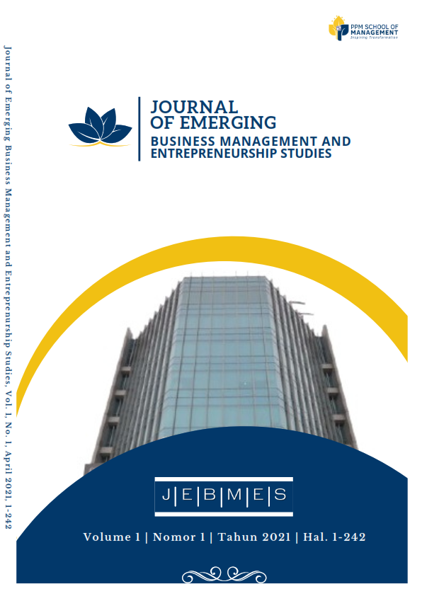 					View Vol. 1 No. 1 (2021): Journal of Emerging Business Management and Entrepreneurship Studies
				